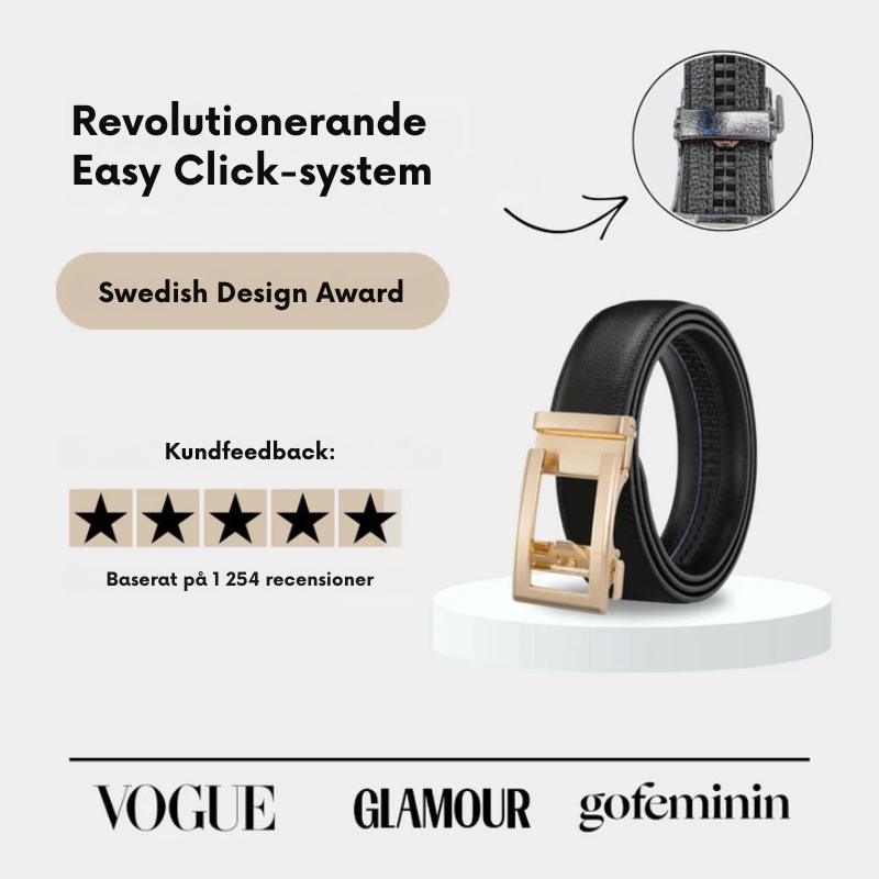 VELVOURA BELT: Easy-Click automatiskt läderbälte för kvinnor + GRATIS presentförpackning