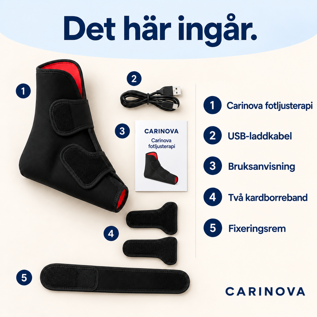 Carinova™ Rödljusterapi för fötterna