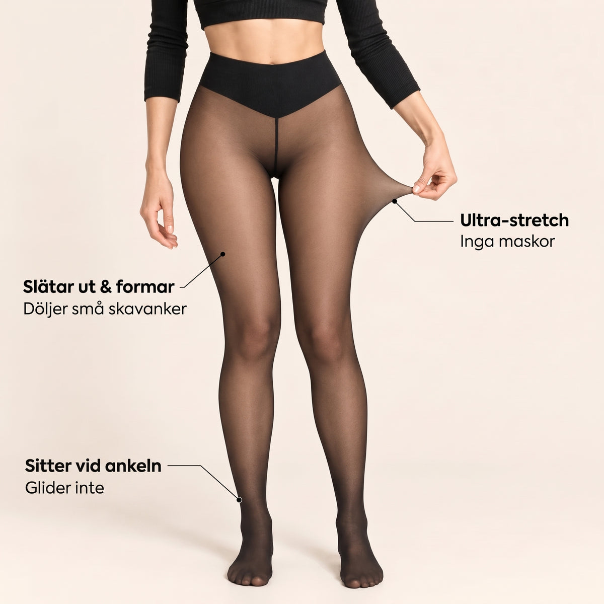 Termotights – Fodrade, ser ut som hud