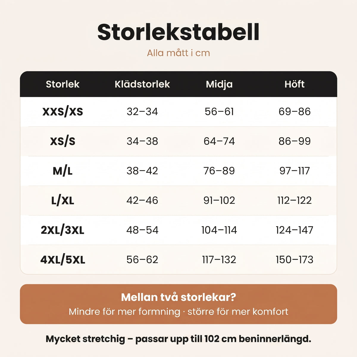 Termotights – Fodrade, ser ut som hud