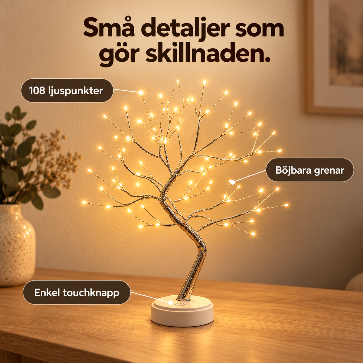Lilla Trädet – Ljusträd med 108 LED-lampor